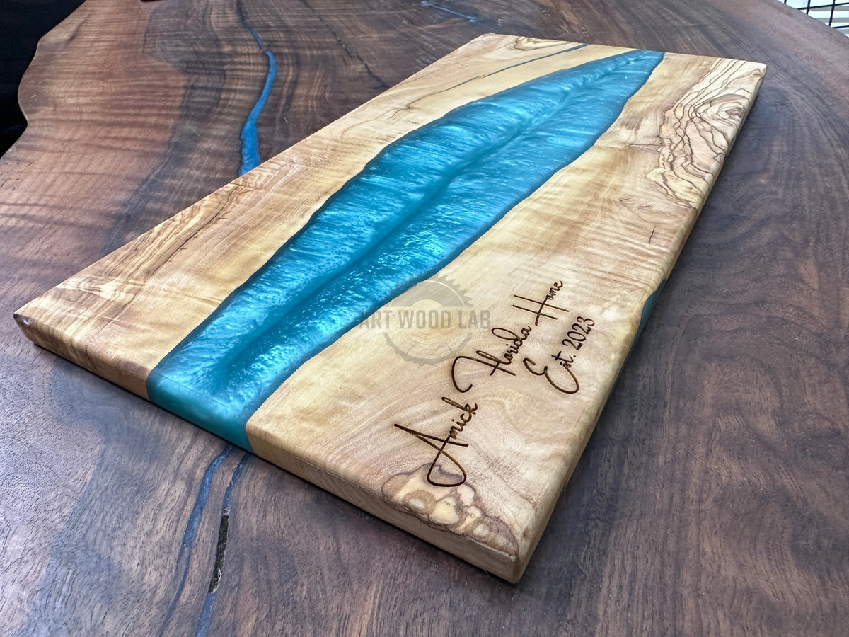 Crafting-Culinary-Excellence-The-Art-of-Epoxy-and-Olive-Wood-Charcuterie-and-Serving-Boards-by-Art-Wood-Lab - Art Wood Lab