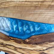 Blue and white Mix Olive Wood Board - Art Wood Lab