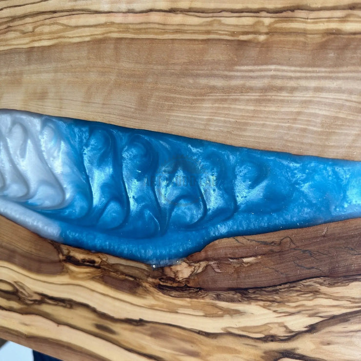 Blue and white Mix Olive Wood Board - Art Wood Lab