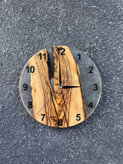 Cheerful Olive Wood Wall Clock - Art Wood Lab