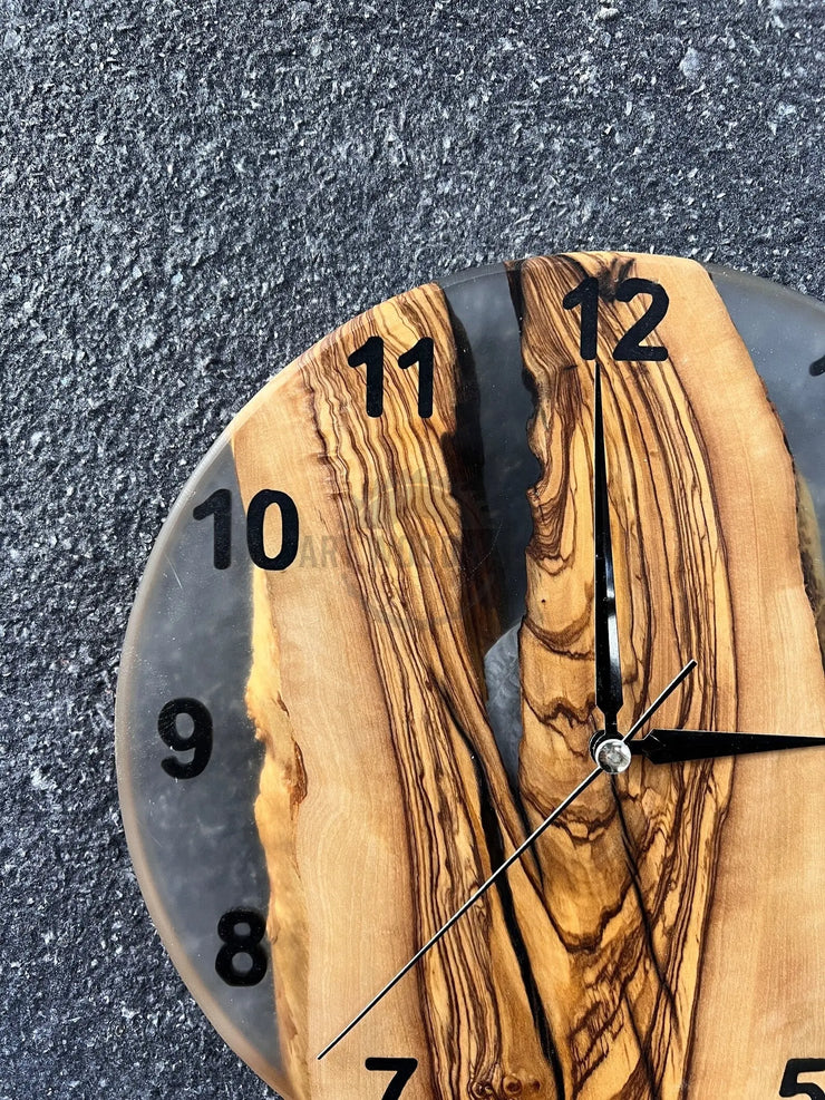 Cheerful Olive Wood Wall Clock - Art Wood Lab