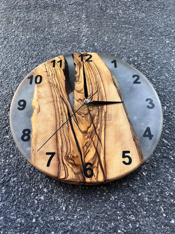 Cheerful Olive Wood Wall Clock - Art Wood Lab