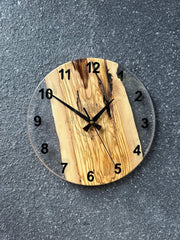 Cheerful Olive Wood Wall Clock - Art Wood Lab