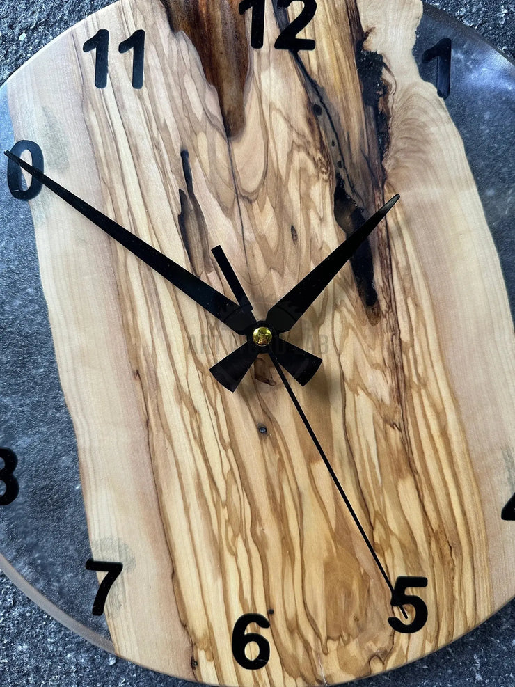 Cheerful Olive Wood Wall Clock - Art Wood Lab