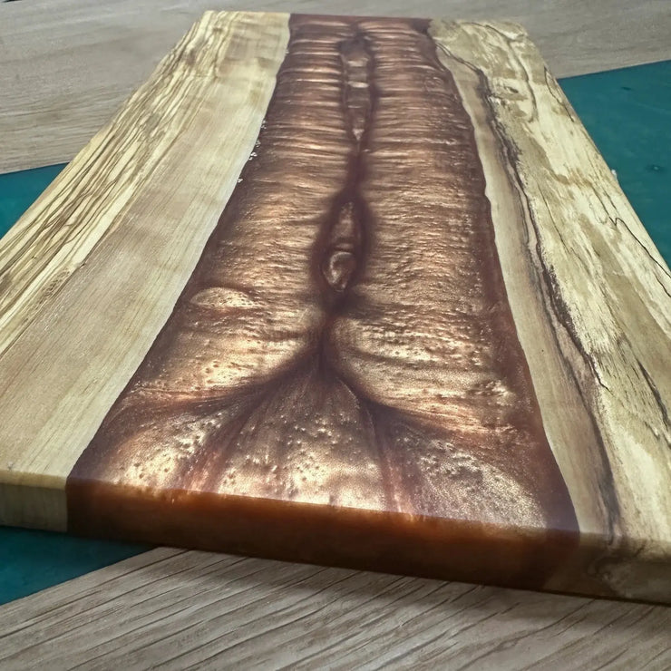 Copper tones Olive Wood Board - Art Wood Lab