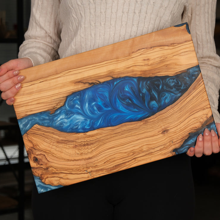 Personalized Custom Cutting Board, Handmade Resin Serving Board, Perfect for Kitchen and Dining, New Home Gift - Art Wood Lab