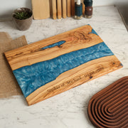 Personalized Custom Cutting Board, Handmade Resin Serving Board, Perfect for Kitchen and Dining, New Home Gift (Kopya) - Art Wood Lab