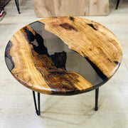 Epoxy coffee table in olive wood - Art Wood Lab