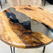 Epoxy coffee table in olive wood - Art Wood Lab