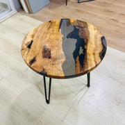 Epoxy coffee table in olive wood - Art Wood Lab