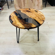 Epoxy coffee table in olive wood - Art Wood Lab