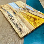 Golden white Olive Wooden Board - Art Wood Lab