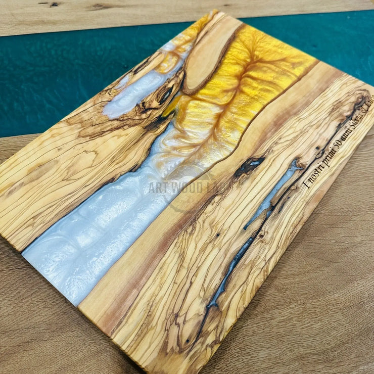 Golden white Olive Wooden Board - Art Wood Lab