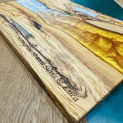 Golden white Olive Wooden Board - Art Wood Lab