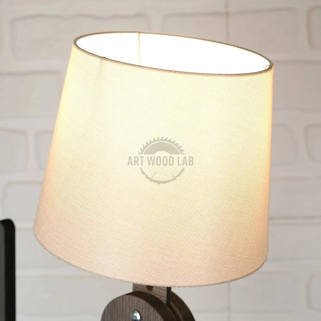 Wooden Human Figured Lamp , Bedroom Lamp Folding Reading Lamp - Art Wood Lab