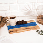 Blue Resin River Olive Wood Serving Board - view 3