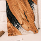 Black & White Resin Olive Wood Serving Board - view 2
