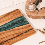 Green & White Resin Olive Wood Serving Board - view 5