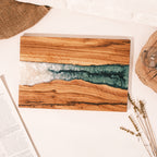Green & White Resin Olive Wood Serving Board - view 7