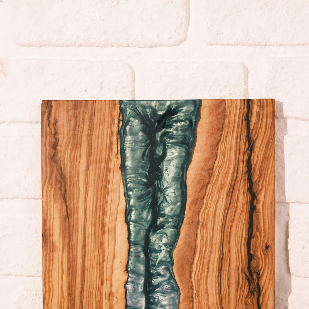 Green & White Resin Olive Wood Serving Board - view 10