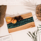Emerald Green Resin River Olive Wood Serving Board - view 9