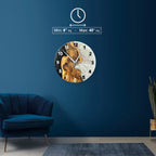 Black & White Olive Wood Resin Wall Clock - Natural Edge Design - view 2