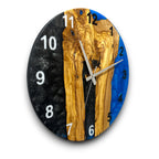 Black & Blue Olive Wood Resin Wall Clock - River Grain Design - view 11