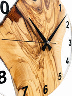 Clear Valley Olive Wood & Resin Wall Clock — product photograph, view 10