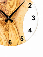 Clear Valley Olive Wood & Resin Wall Clock — product photograph, view 5