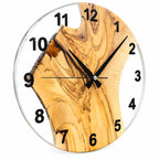 Clear Valley Olive Wood & Resin Wall Clock — product photograph, view 2
