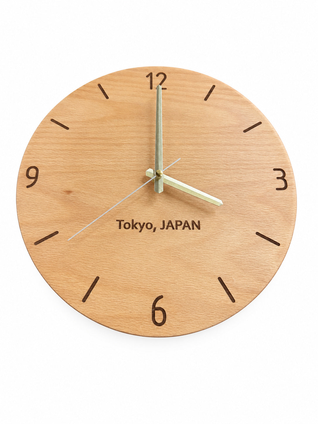 Personalised City Wood Wall Clock — product photograph, view 2