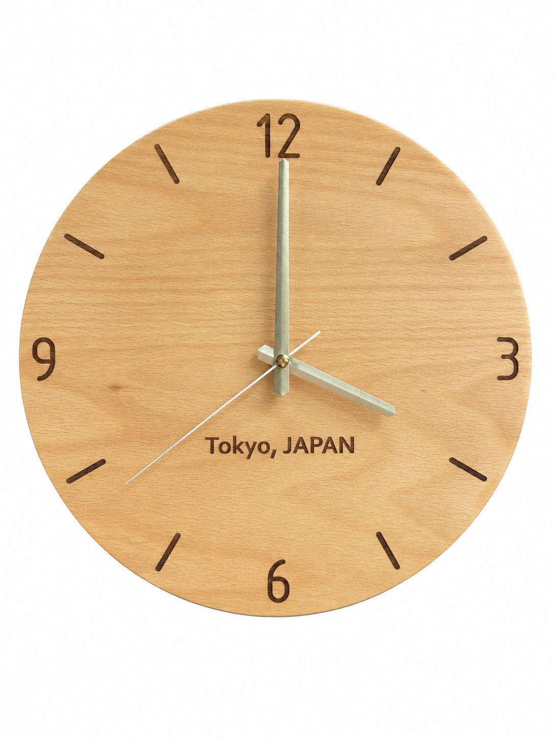 Personalised City Wood Wall Clock — product photograph, view 4