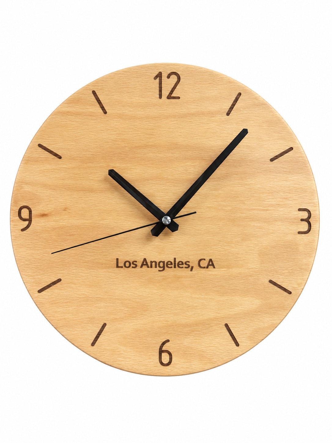 Personalised City Wood Wall Clock — product photograph, view 3