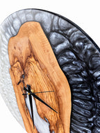 Pearl Arch Olive Wood & Resin Wall Clock — product photograph, view 8