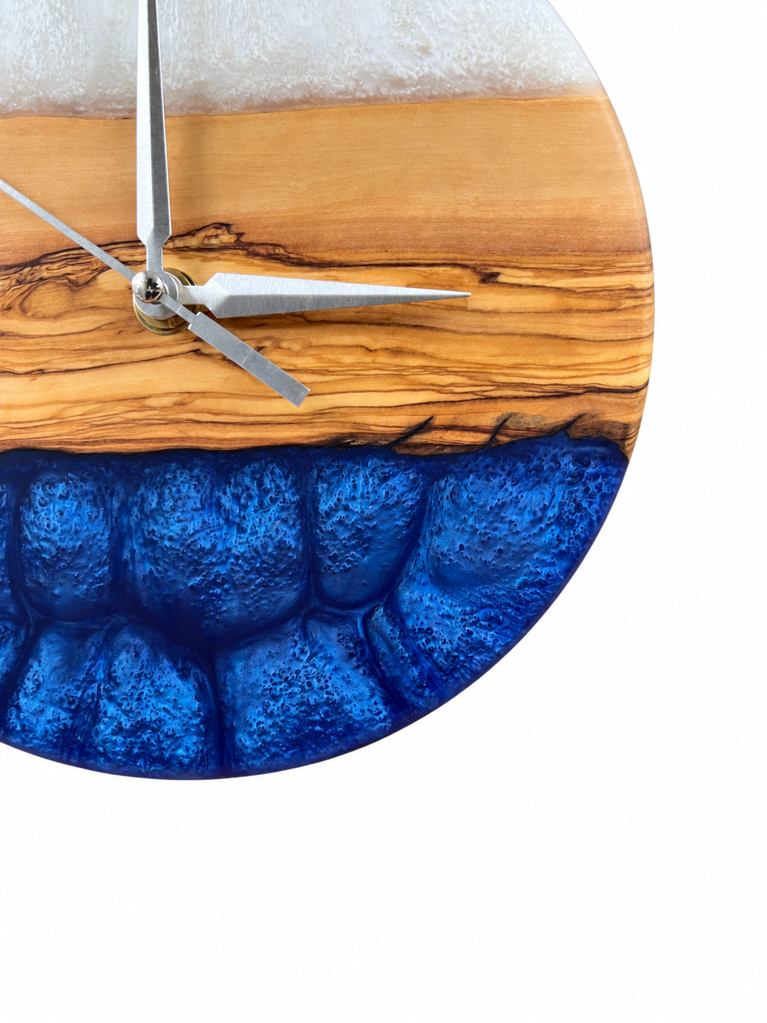 Quiet Coast Olive Wood & Resin Wall Clock — product photograph, view 10