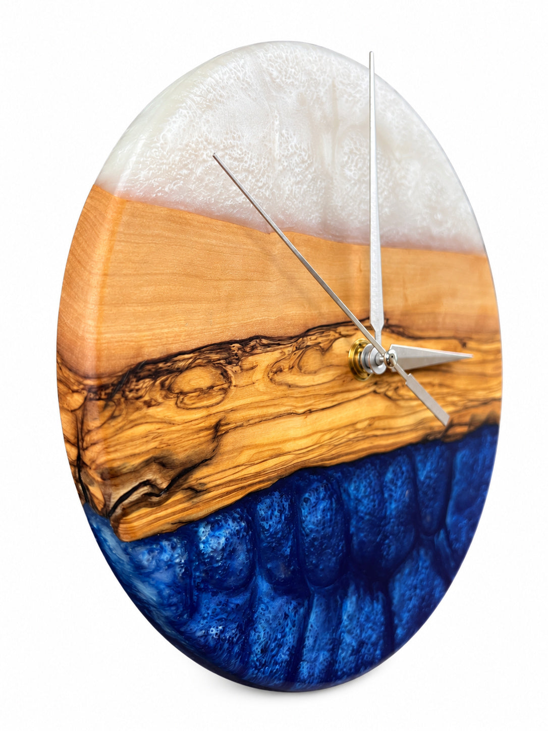 Quiet Coast Olive Wood & Resin Wall Clock — product photograph, view 14