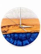 Quiet Coast Olive Wood & Resin Wall Clock — product photograph, view 2