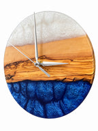 Quiet Coast Olive Wood & Resin Wall Clock — product photograph, view 9