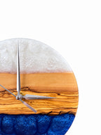Quiet Coast Olive Wood & Resin Wall Clock — product photograph, view 4