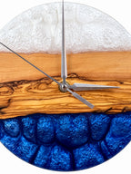 Quiet Coast Olive Wood & Resin Wall Clock — product photograph, view 17