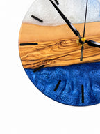 Quiet Coast Olive Wood & Resin Wall Clock — product photograph, view 8