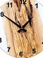 Clear Grain Olive Wood & Resin Wall Clock — product photograph, view 8