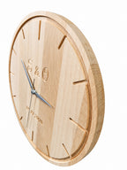 Engraved Beech Wood Wall Clock — product photograph, view 8