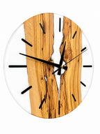 White River Olive Wood & Resin Wall Clock — product photograph, view 7