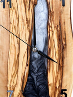 Charcoal Pearl Canyon Olive Wood & Resin Wall Clock — product photograph, view 10