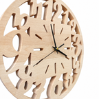 Openwork Numbers Wood Wall Clock — product photograph, view 11