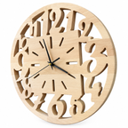 Openwork Numbers Wood Wall Clock — product photograph, view 7