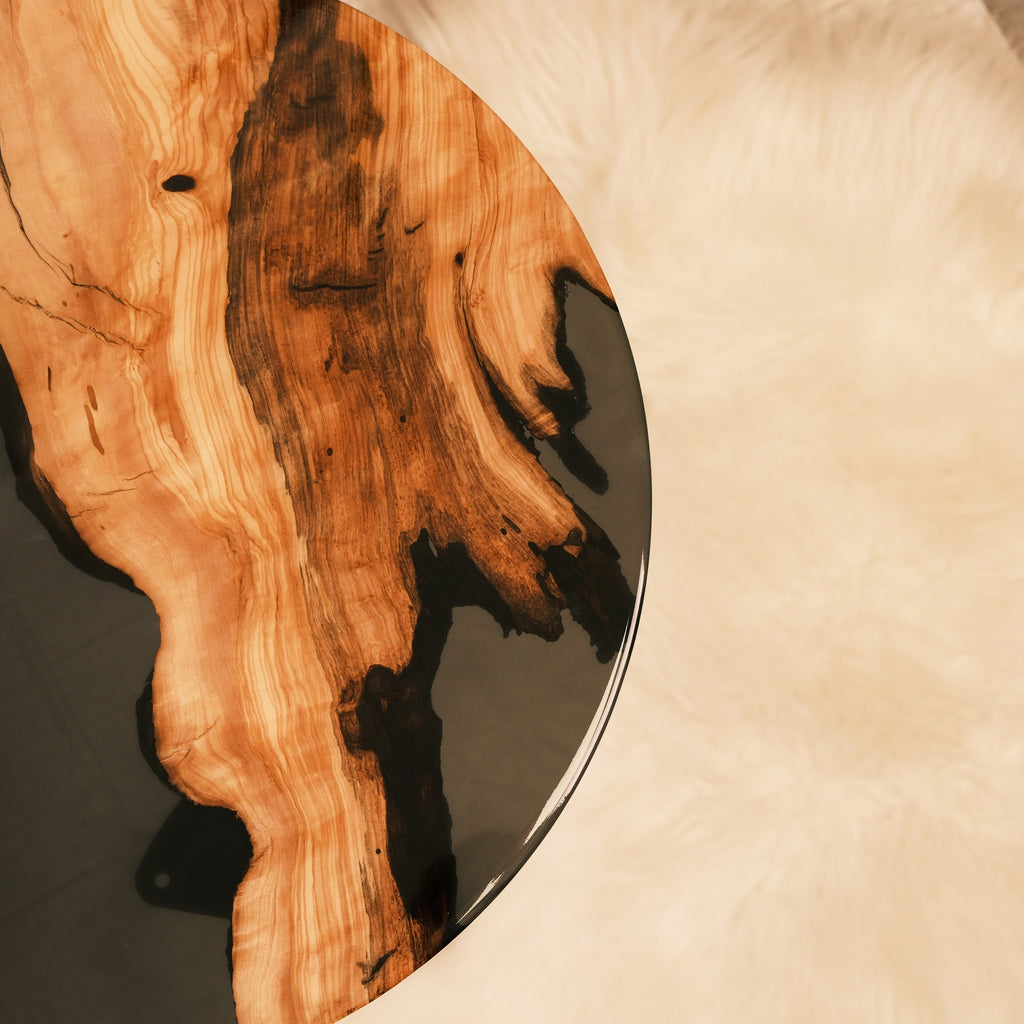 Smoky Black River Olive Wood Coffee Table — product view 4