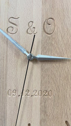 Engraved Beech Wood Wall Clock — product video 1