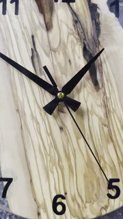 Cheerful Olive Wood Wall Clock